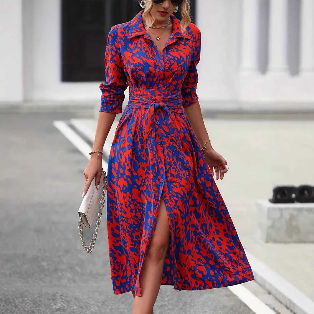 Ingrid | Fitted print dress