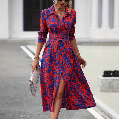 Ingrid | Fitted print dress