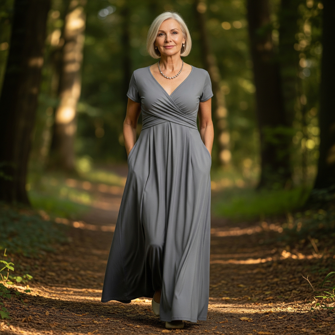 Eliza ™ | Elegant midi dress with flattering tummy control