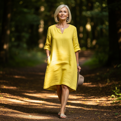 Jeanette™ | Elegant V-Neck Dress