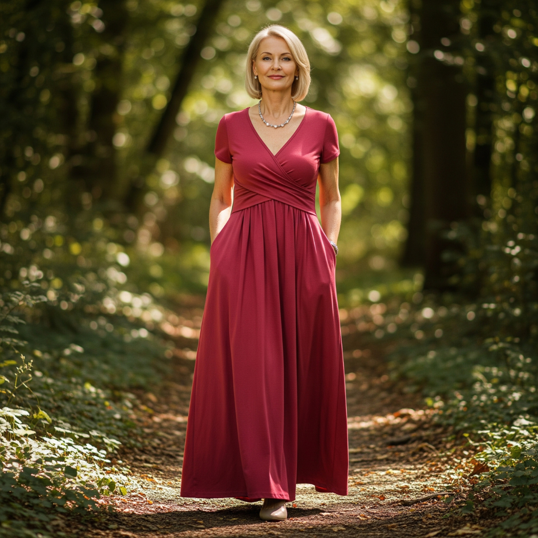 Eliza ™ | Elegant midi dress with flattering tummy control