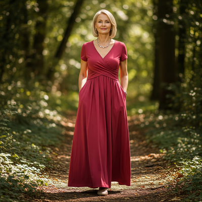 Eliza ™ | Elegant midi dress with flattering tummy control