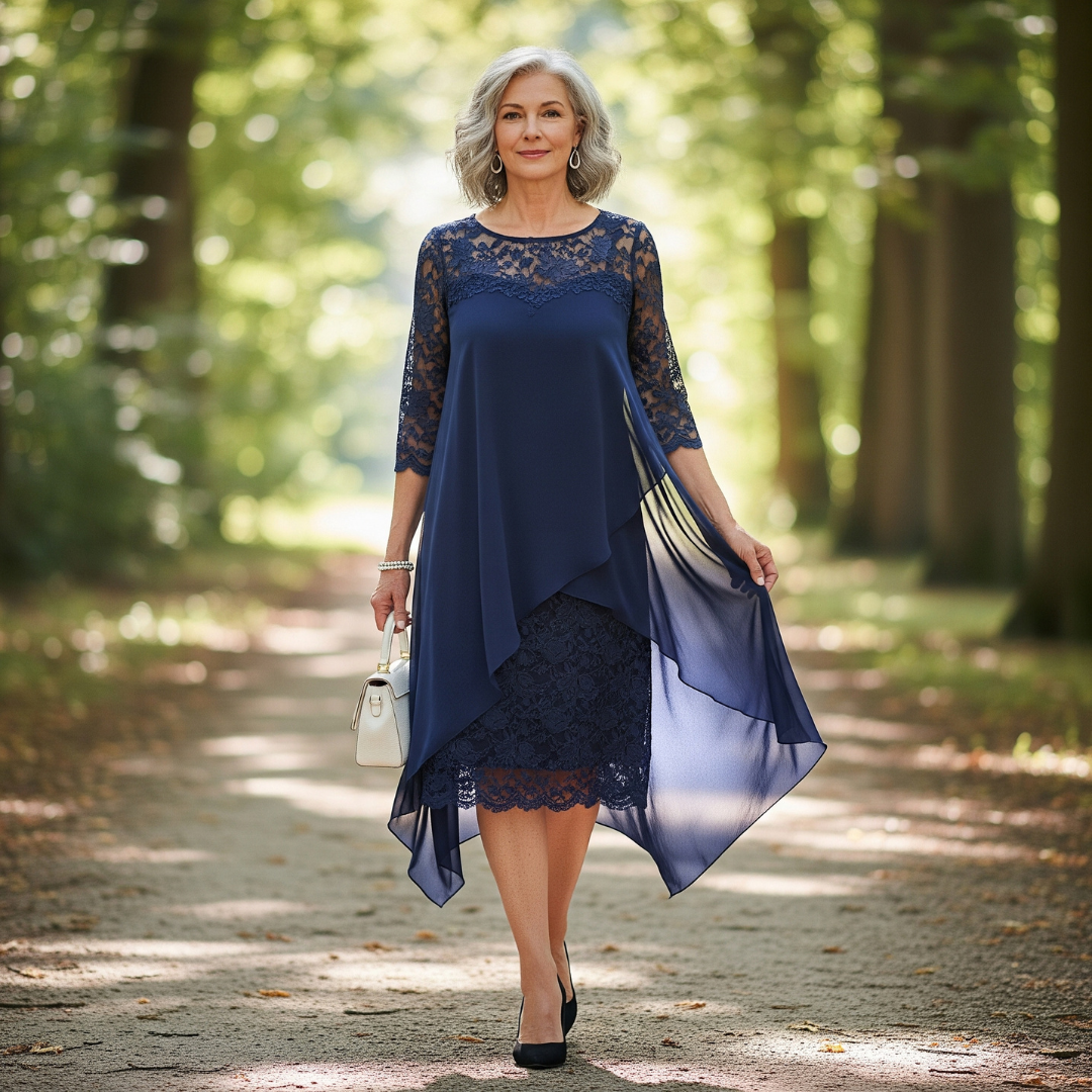 Marianne™ Three-Layer Lace Overlay Dress