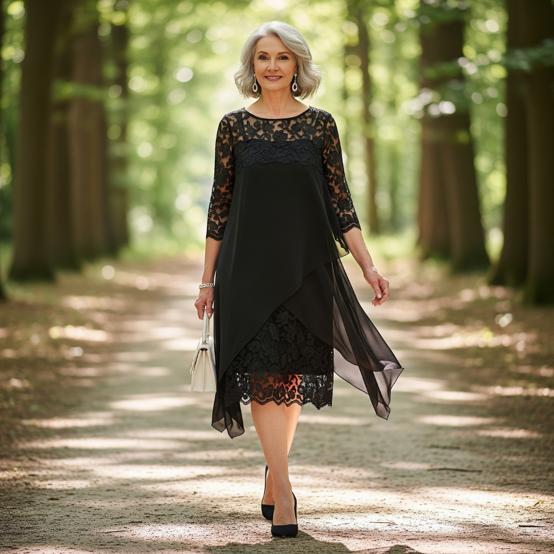 Marianne™ Three-Layer Lace Overlay Dress