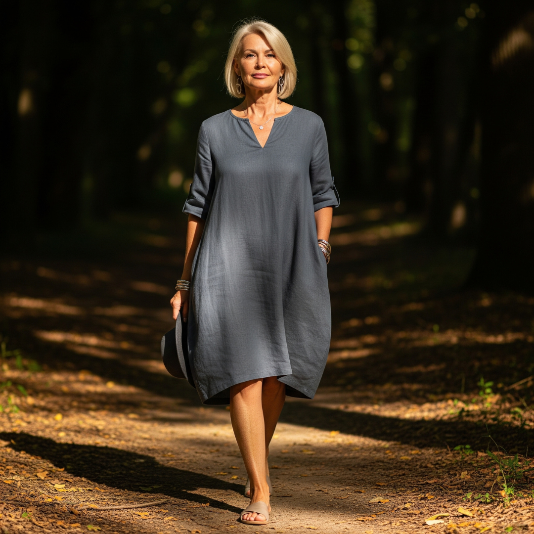 Jeanette™ | Elegant V-Neck Dress