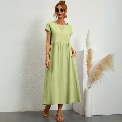 Isla | 100% Pure Cotton Casual Midi Dress