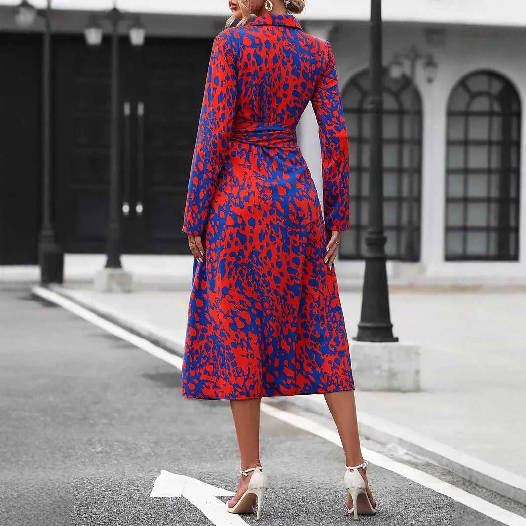Ingrid | Fitted print dress