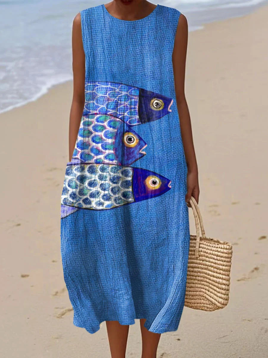 Kristen - Sleeveless Summer Pocket Dress