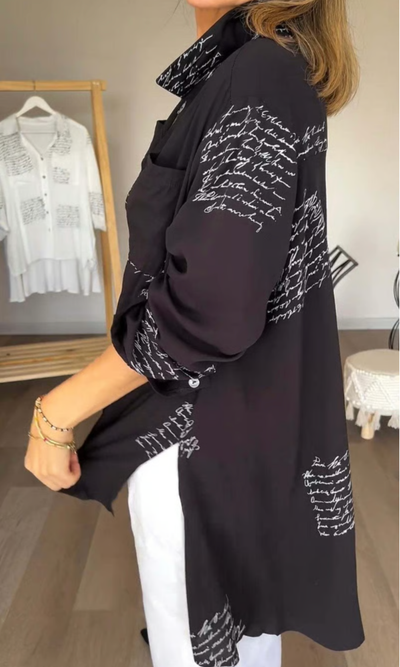 Maika | Stylish Letter Print Blouse