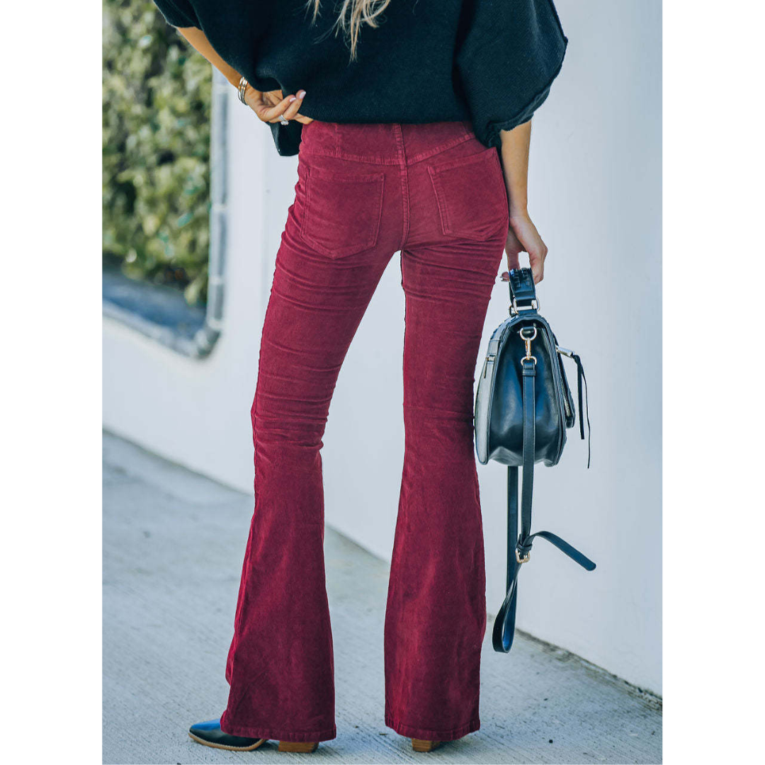 Chloe - Corduroy Flare Pants