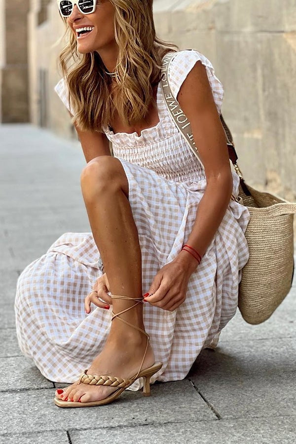 Odette | Elegant Plaid Summer Dress