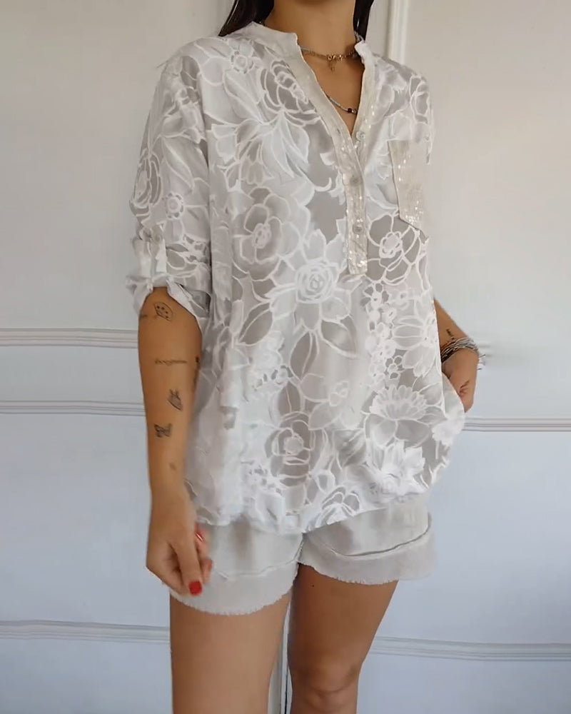 Sandra - Floral Print Blouse