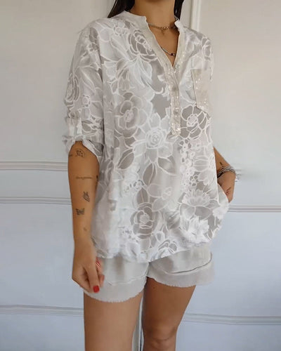 Sandra - Floral Print Blouse