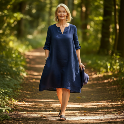 Jeanette™ | Elegant V-Neck Dress