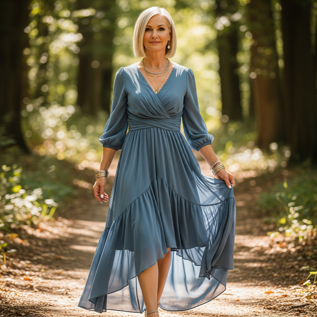 Willow – Asymmetric Wrap Midi Dress