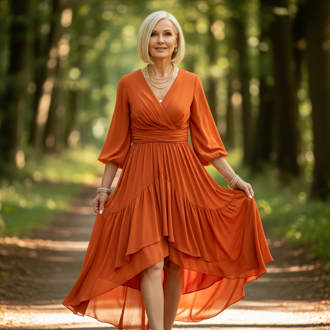 Willow – Asymmetric Wrap Midi Dress