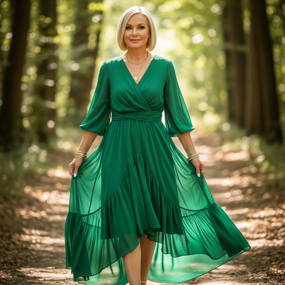 Willow – Asymmetric Wrap Midi Dress