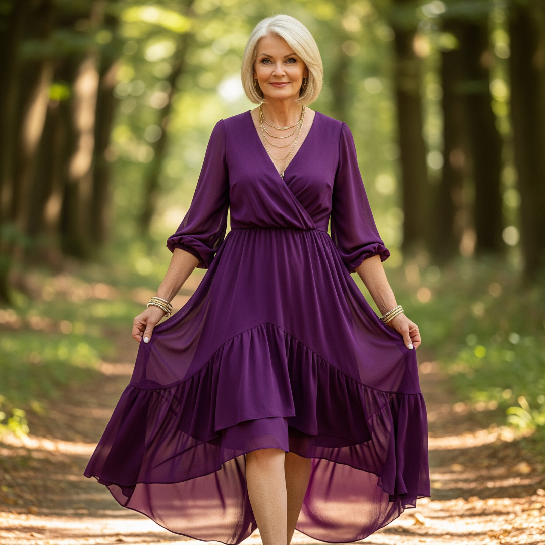 Willow – Asymmetric Wrap Midi Dress