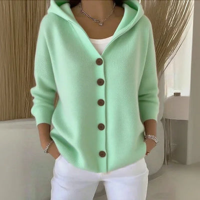 Eleanor | Hooded Cardigan with Buttons