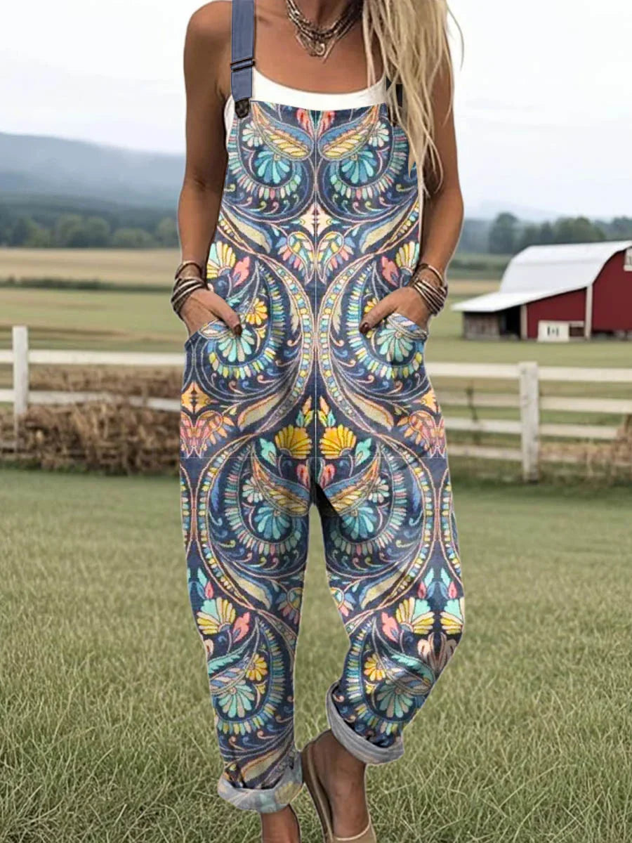 Hadley - Art Printed Wide Leg Jumpsuit