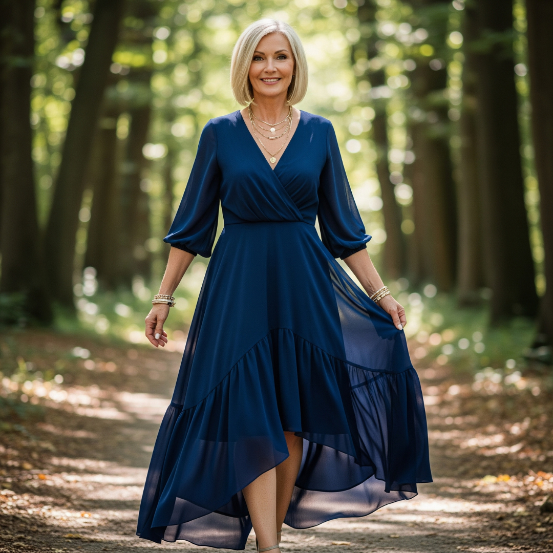 Willow – Asymmetric Wrap Midi Dress