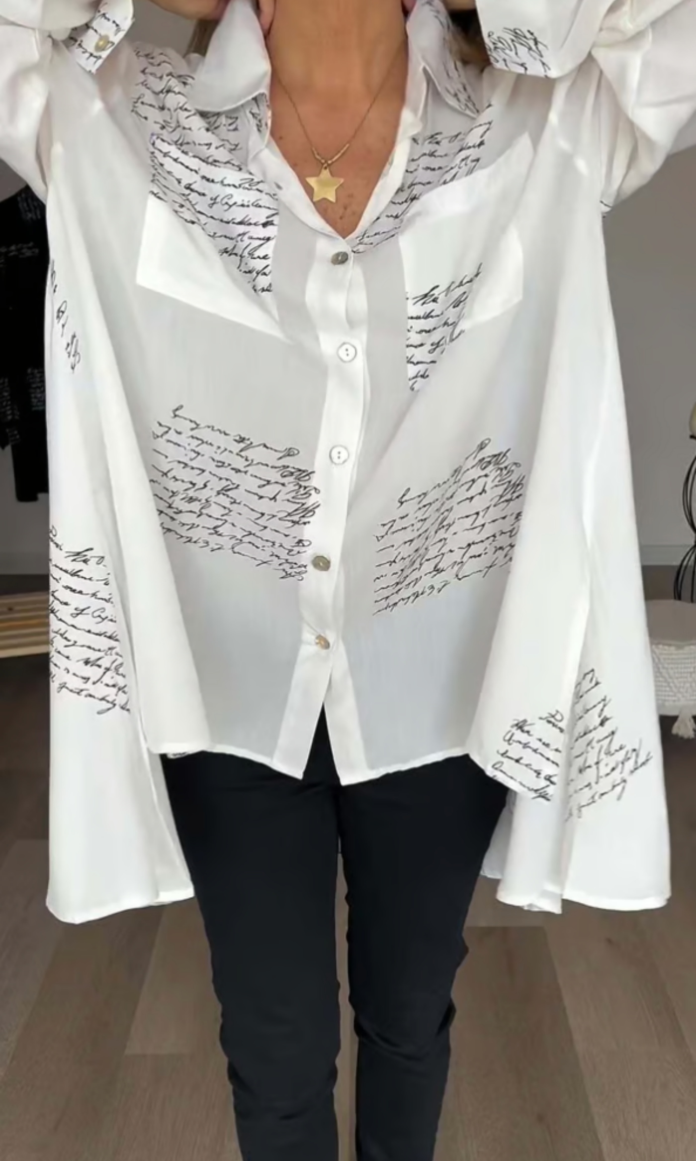 Maika | Stylish Letter Print Blouse