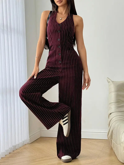 Natalie - Striped Jumpsuit