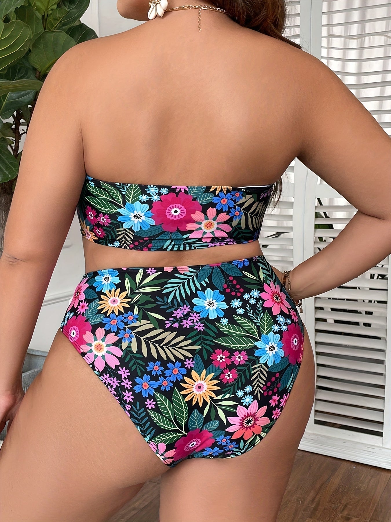 Maya | Elegant Tropical Two-Piece Bikini Set