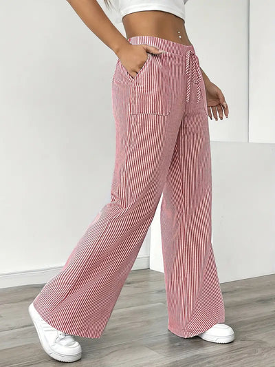 Alina | Elegant Striped Pant With Pockets