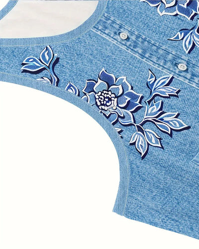 Patricia - Sleeveless Denim-Look Dress