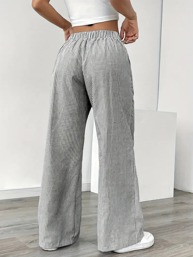 Alina | Elegant Striped Pant With Pockets