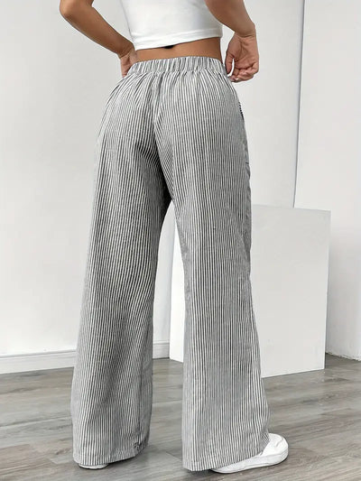 Alina | Elegant Striped Pant With Pockets