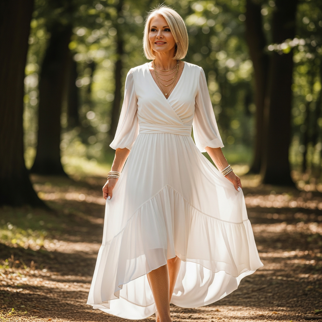 Willow – Asymmetric Wrap Midi Dress