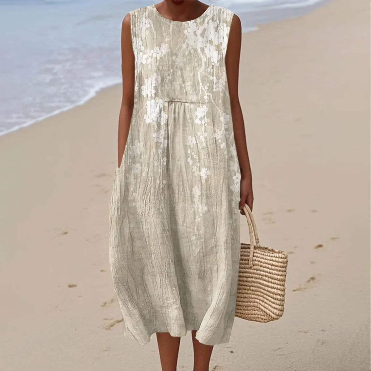 Sharon - Sleeveless Summer Pocket Dress