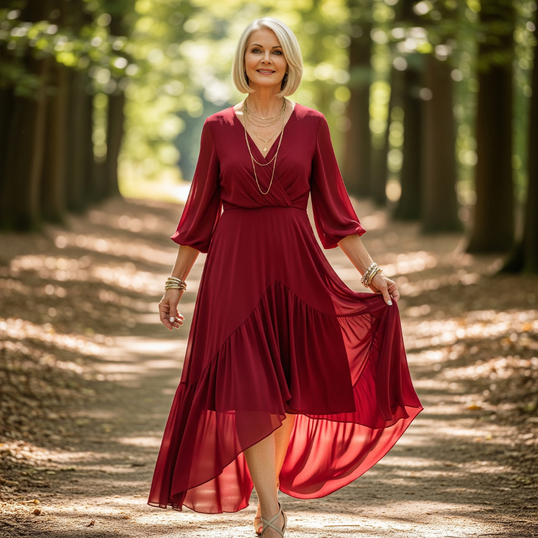 Willow – Asymmetric Wrap Midi Dress