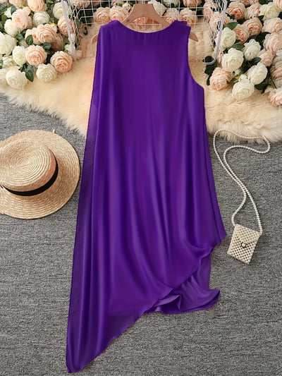 Maren | Elegant Midi Dress With Sleeveless