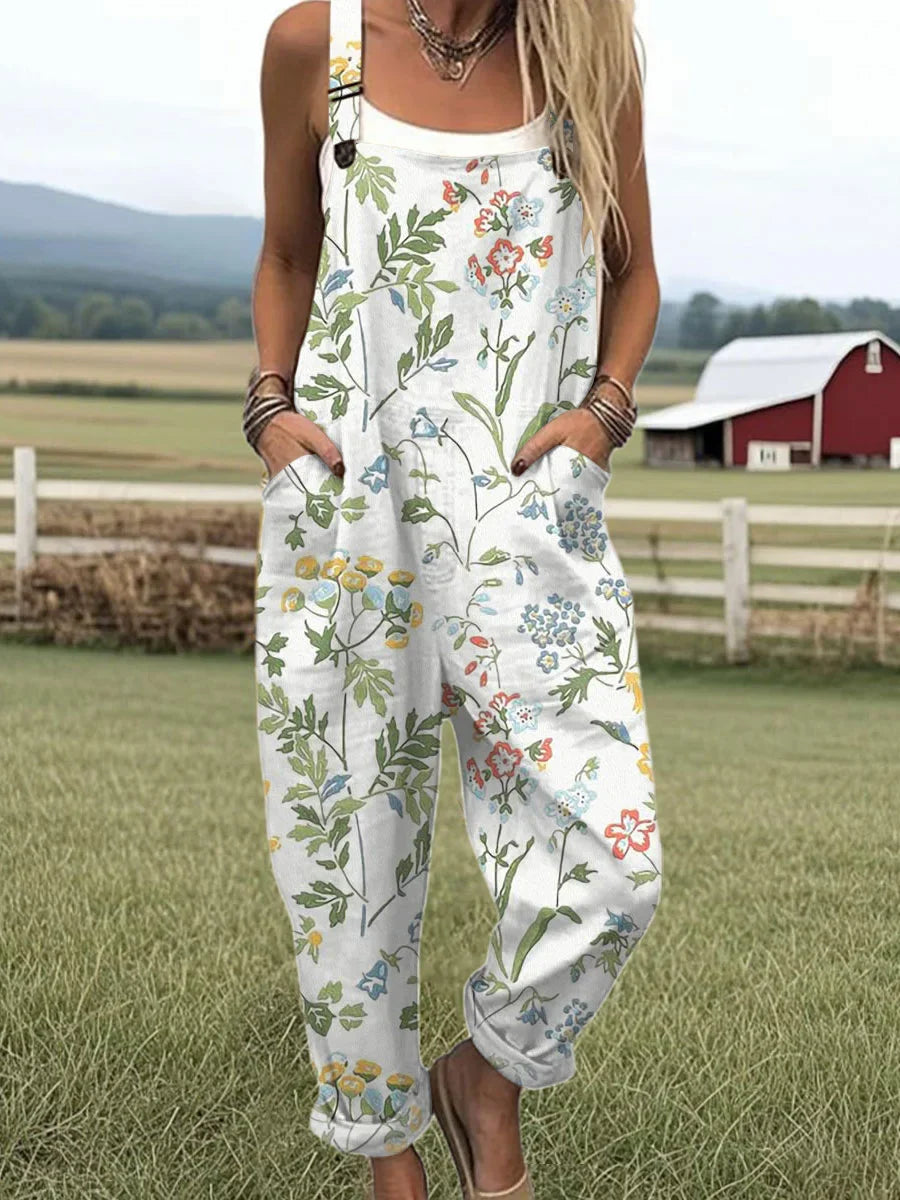 Sienna - Art Printed Wide Leg Jumpsuit