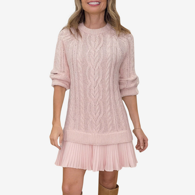 GAIL 2-in-1 Knitted Dress | The Perfect Preppy Look for Autumn