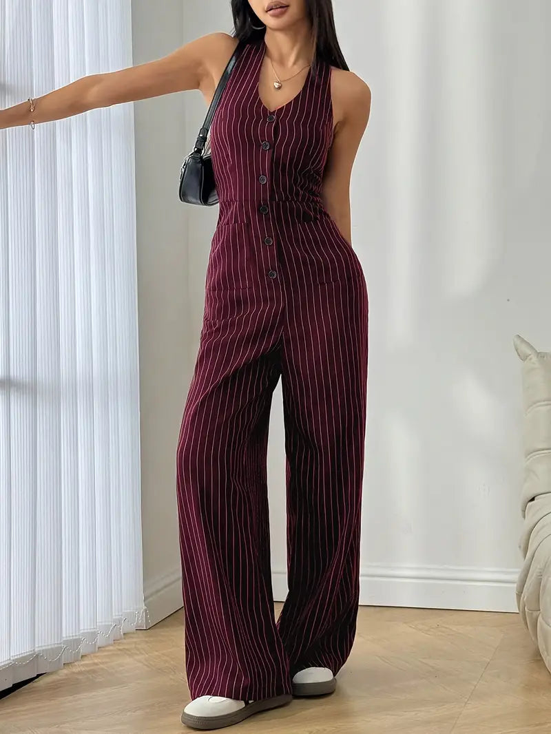 Natalie - Striped Jumpsuit