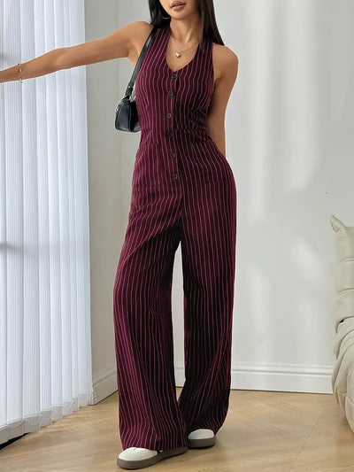 Natalie - Striped Jumpsuit
