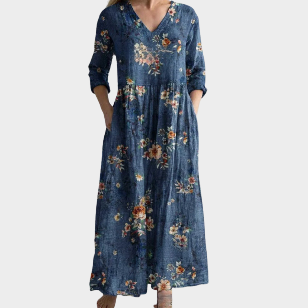 Loree | Comfortable Loose-Fit Floral Dress