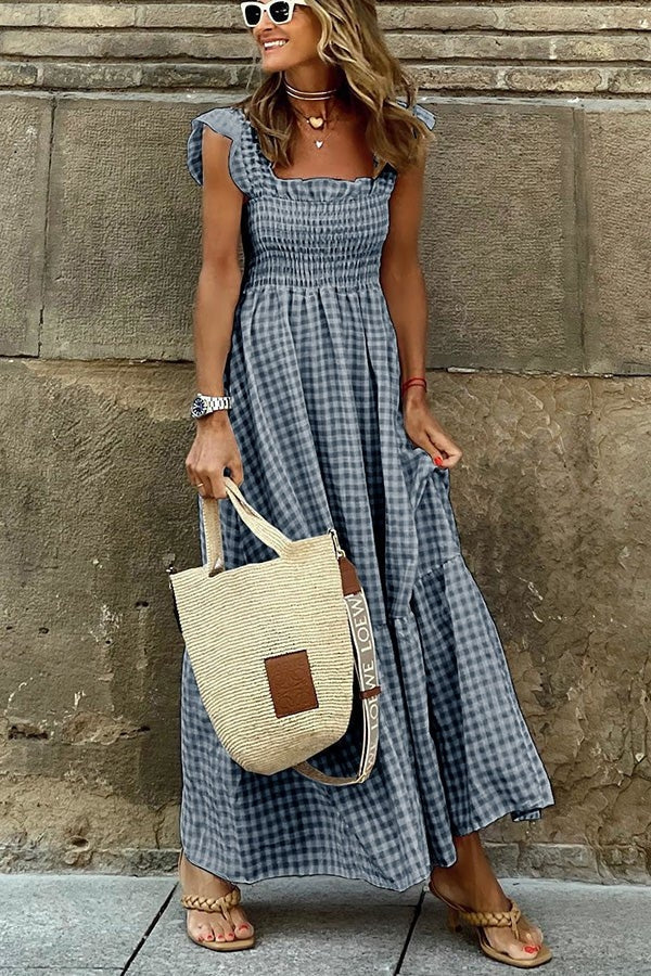 Odette | Elegant Plaid Summer Dress
