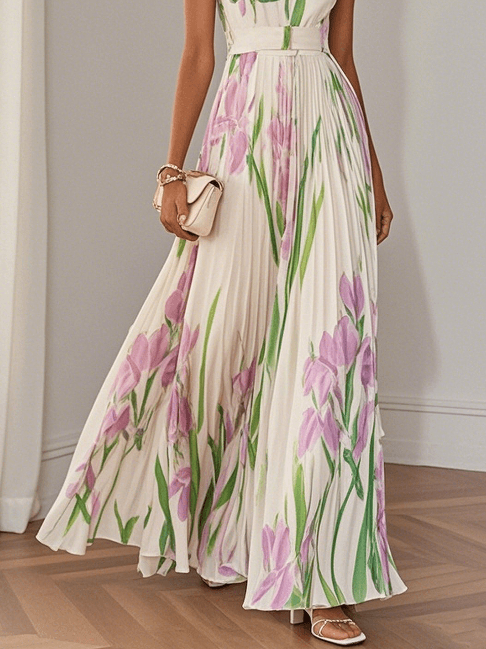 Liviana | Pleated Maxi Dress