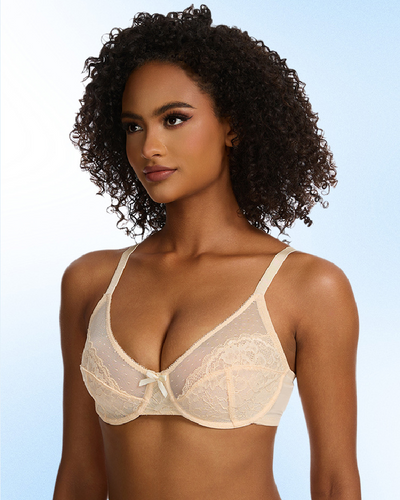 WHITE | Bra Net Lace Ruffled