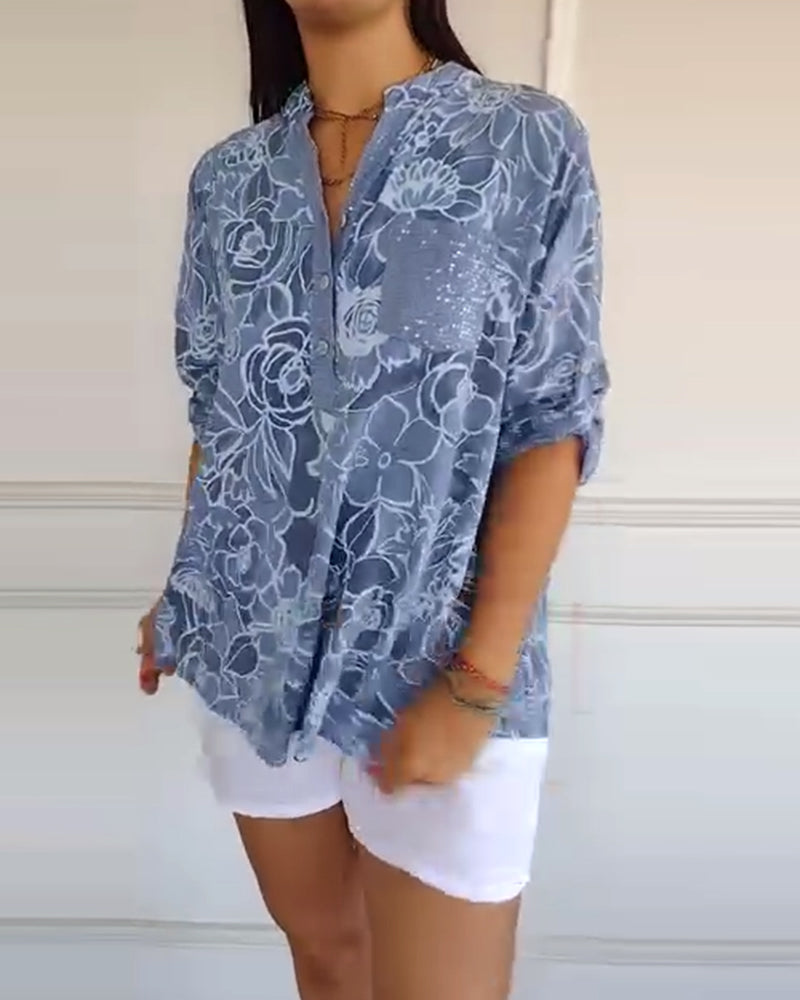 Sandra - Floral Print Blouse