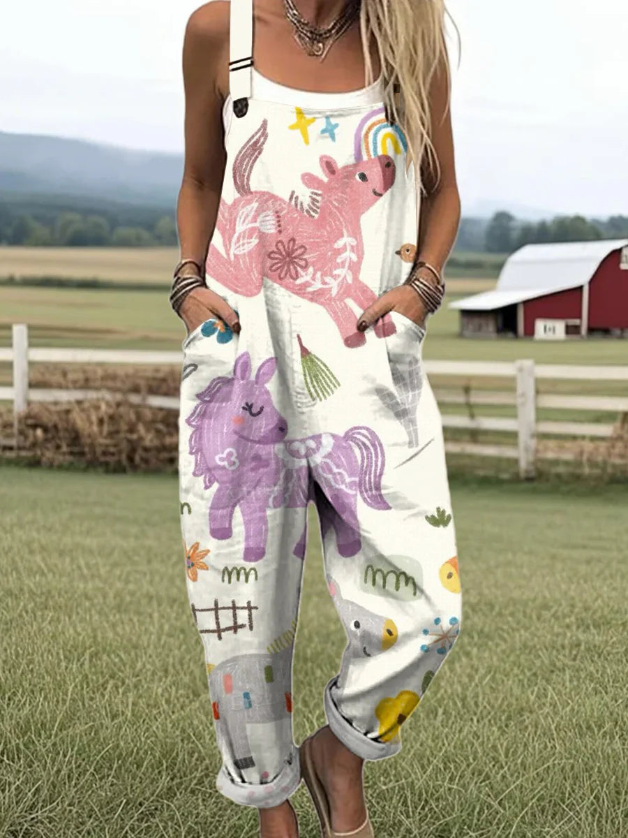 Harper - Art Printed Wide Leg Jumpsuit