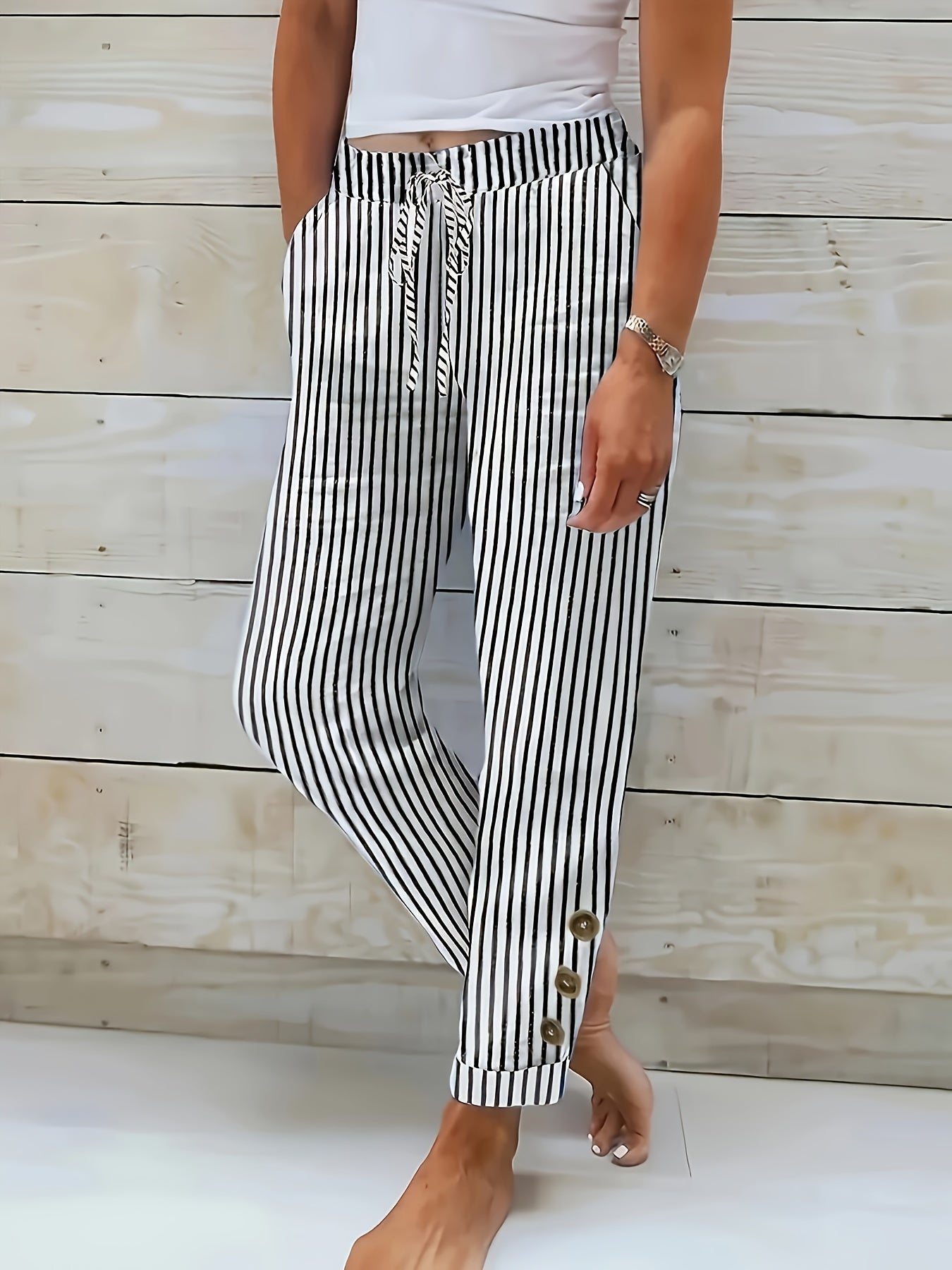 Quincy | Comfortable Striped Trousers