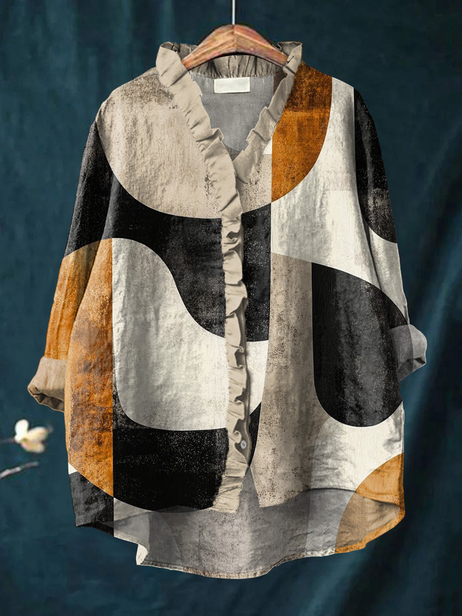 Danika - Ruffle Collar Boho Blouse