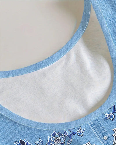 Patricia - Sleeveless Denim-Look Dress