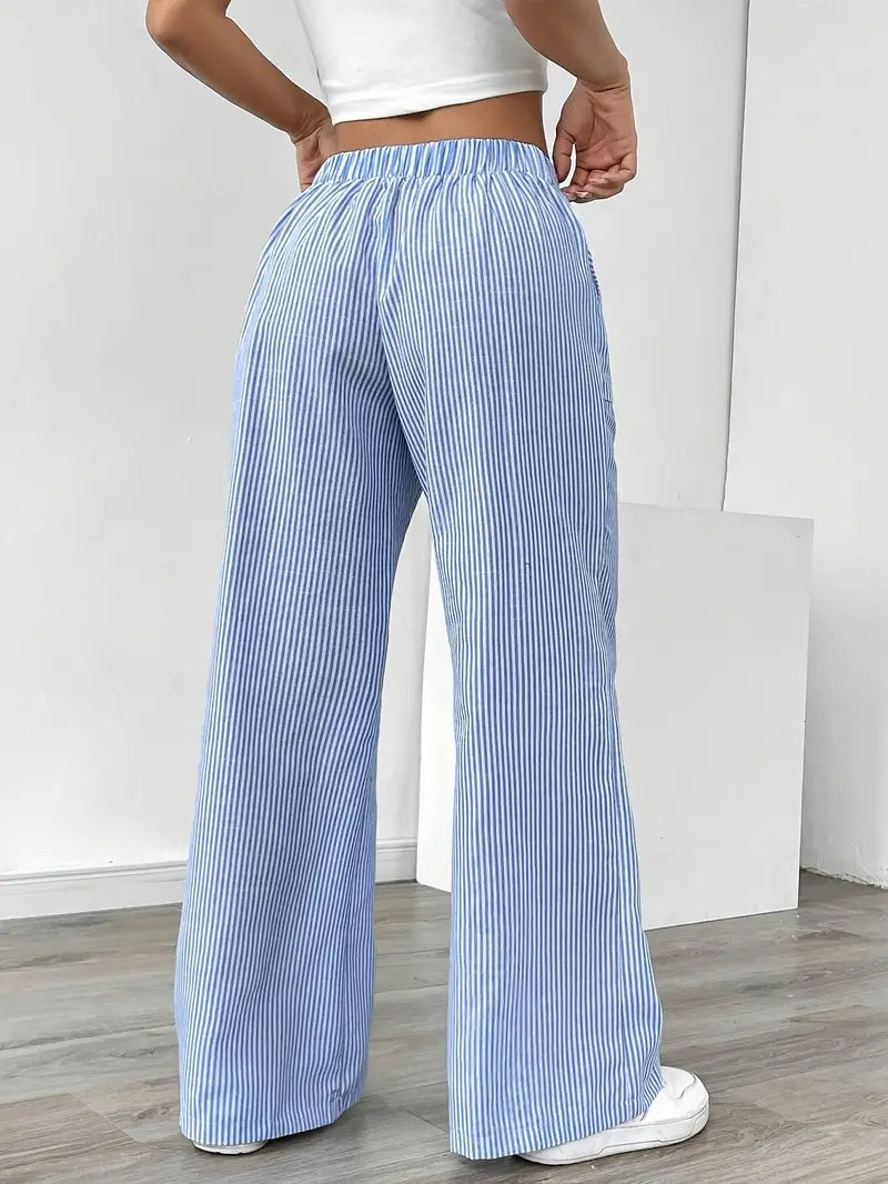 Alina | Elegant Striped Pant With Pockets
